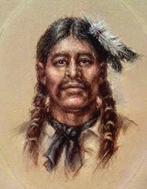 Timpanogos war Chief Antonga Black Hawk, artist Carol Pettit Harding 2019